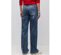 Loose-fit-Jeans STREET ONE, Damen, Gr. 29, Länge 32, medium blau soft washed, Jeans, 81% Baumwolle, 16% Polyester, 3% Elasthan, unifarben, normal, Jeans, mit Galonstreifen (33824642-29) medium blau so