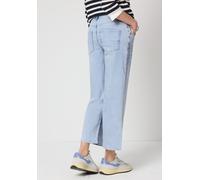 Loose-fit-Jeans STREET ONE "Style Emee", Damen, Gr. 30, Länge 26, bleached random wash, Denim/Jeans, Obermaterial: 89% Baumwolle, 8% Polyester, 3% Elasthan, unifarben, loose fit lang, Jeans, Wide Leg