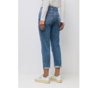 Loose-fit-Jeans STREET ONE, Damen, Gr. 31, Länge 28, medium blau destroy washed, Jeans, 82% Baumwolle, 16% Polyester, 2% Elasthan, Destroyed-Effekte, knöchellang, Jeans, in Destroyed-Optik (76715350-3