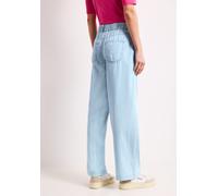 Street One - Wide Leg Hose mit elastischem Bund blau - Gr. - 30