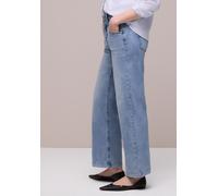 Loose-fit-Jeans STREET ONE, Damen, Gr. 34, Länge 26, light blau wash, Jeans, 63% Baumwolle, 25% Polyester, 10% Viskose, 2% Elasthan, unifarben, 7/8-Länge, Jeans, im Loose Fit (10546100-34) light blau