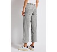 Loose-fit-Jeans STREET ONE, Damen, Gr. 34, Länge 28, grau (light grau random washed), Jeans, 98% Baumwolle, 2% Elasthan, unifarben, knöchelfrei, Jeans, Middle Waist (93601939-34) light grau random was