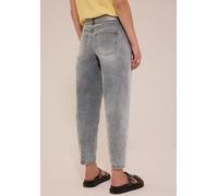 Loose-fit-Jeans STREET ONE STUDIO, Damen, Gr. 25, Länge 28, grau (light grau washed), Jeans, 63% Baumwolle, 25% Polyester, 10% Viskose, 2% Elasthan, unifarben, knöchelfrei, Jeans, 5-Pocket-Style (2912