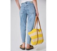 Loose-fit-Jeans STREET ONE STUDIO, Damen, Gr. 27, Länge 28, blau (light blau random wash), Jeans, 85% Baumwolle, 9% Polyester, 4% Elastomultiester, 2% Elasthan, unifarben, knöchelfrei, Jeans, im Loose