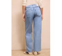 Loose-fit-Jeans STREET ONE STUDIO, Damen, Gr. 29, Länge 30, light blau wash, Jeans, 85% Baumwolle, 9% Polyester, 4% Elastomultiester, 2% Elasthan, unifarben, lang, Jeans, mit Wide Legs (88028817-29) l