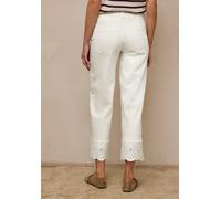 Loose-fit-Jeans STREET ONE STUDIO, Damen, Gr. 32, Länge 28, ecru washed, Jeans, 98% Baumwolle, 2% Elasthan, unifarben, knöchelfrei, Jeans, im Loose Fit (49718035-32) ecru washed