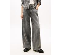 Loose-fit-Jeans TOMMY JEANS "CHARLIE MR LOOSE WIDE RWB DI6078", Damen, Gr. 29, Länge 30, denim grau, Denim/Jeans, Obermaterial: 100% Baumwolle, unifarben, lässig geschnitten, Jeans (64588806-29) denim