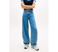 Loose-fit-Jeans TOMMY JEANS "ELLA MID BARREL BJ4138", Damen, Gr. 31, Länge 30, denim medium, Denim/Jeans, Obermaterial: 99% Baumwolle, 1% Elasthan, loose fit lang, Jeans, aus Baumwoll-Denim mit Stretc