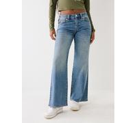 Loose-fit-Jeans TRUE RELIGION "BOBBI BAGGY JEAN", Damen, Gr. 31, N-Gr, medium wash, Denim/Jeans, Obermaterial: 99% Baumwolle, 1% Elasthan, Abriebeffekte, loose fit lang, Jeans, Baumwollmischung, loose