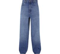 Urban Classics Herren Heavy Ounce Baggy Fit Jeans - Weite Denim Hose im Loose Fit aus Baumwolle, Wide Leg Jeans im 90s Streetwear Style für Freizeit & Alltag,New Mid Blue Washed,30