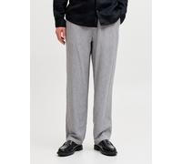 Chinohose JACK & JONES "JPSTKARL MYKONOS LINEN BLEND CHINO", Herren, Gr. S, N-Gr, blau indigo, Web, Obermaterial: 55% Leinen, 45% Viskose, unifarben, loose fit knöchellang, Hosen Chinohose (51920748-S