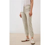 Stoffhose CECIL "Style CHELSEA", Damen, Gr. XL (44), Länge 28, beige (boulder beige), Web, Obermaterial: 54% Polyester, 43% Viskose, 3% Elasthan. Futter: 100% Polyester, unifarben, casual, loose fit l