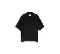 Denim Tom Tailor - Loose Fit Resort Hemd mit Leinenanteil black - Gr. - L