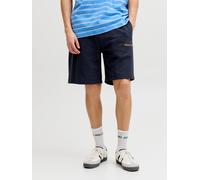 Sweatshorts JACK & JONES "JPSTKARL NORREBRO SWEAT SHORTS REG SN", Herren, Gr. S, N-Gr, sky captain, angeraute Sweatware, Obermaterial: 89% Baumwolle, 11% Polyester, unifarben, relaxed fit knielang, Ho