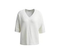 Loose fit v-neck pullover with 1/2 sleeves Weiß L