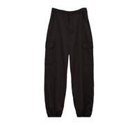 Loose: Parachute-Hose aus Satin 152 schwarz