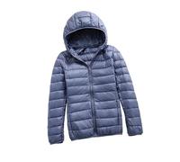 LooshienEU Leichte Damen mit Kapuze Daunenjacken Leichte Daunenjacke Gepolsterte Jacken Leichte Jacke Mantel Daunenjacke Ultraleicht Schwere Steppjacken Winter Damen Winterjacken, grau, XXL