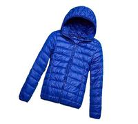 LooshienEU Leichte Damen mit Kapuze Daunenjacken Leichte Daunenjacke Gepolsterte Jacken Leichte Jacke Mantel Daunenjacke Ultraleicht Schwere Steppjacken Winter Damen Winterjacken, Saphirblau, XL