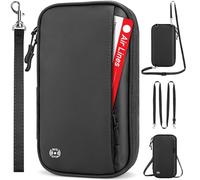 Looxmeer Reisepass Tasche Familie Reisepasshülle, Wasserdicht Reiseunterlagen Organizer mit RFID-Blocker, Reisedokumenten Tasche, Reiseunterlagen Mappe, Ausweistasche für Tickets Ausweis, Schwarz