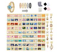 Loozykit Personalisierte Italian Charm Bracelet Charms Set Gold Silber 10pcs Italian Charms 9mm italien style charm watch für Damen Italien charm armband uhr Mädchen Geschenk (Seestern Delphin Meer)