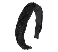 LOPHE Dirndl Haarreif Schwarz, Rutschfestes Geflochtenes Stirnband für Damen, Haarreifen Oktoberfest Breitem Haarband, Stirnband als Kopfschmuck für Damen