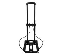 LOPUNER Faltbarer Handwagen mit 2 Rädern Leichter und Tragbarer Einkaufstrolley aus Polypropylen und Legierung Kompakter Klappsackkarren für Einkaufen und Reisen in Schwarz