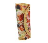 LOPUNER Humorvolles Canvas Federmäppchen Pizzaform Aufrollbar Geräumig Stiftetasche für Künstler Schüler Geschenkidee Mobiler Stiftehalter für Marker und Pinsel