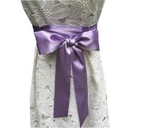 LORDRIE Hochzeit Satin Schärpe Braut Gürtel für besondere Anlässe Kleider, Lavendel, M