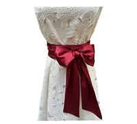 LORDRIE Satin-Schärpe für Damen, Brautkleid, Brautjungfernkleider, Mädchen, Taillengürtel für besondere Anlässe, Burgunder, M