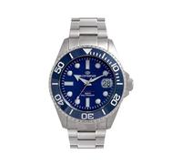 Lorenz Full Titanium Automatic LZ 030212BB Herren Taucheruhr Automatik mit Titangehäuse und Armband Box Set mit Gummiarmband, blau, Medio, Armband