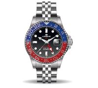 Lorenz Gmt Two Tone 030257DD Special Edition Herrenuhr mit Armband aus Edelstahl, automatische Taucheruhr, 200 m, mehrfarbig, Modern