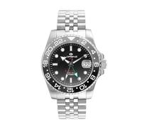 Lorenz Gmt Two Tone 030257EE Special Edition Herren-Armbanduhr, automatisch, GMT, mit Armband aus Edelstahl, wasserdicht bis 200 m