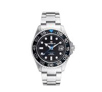 Lorenz Tako Special Edition 030254EE Herrenuhr Armbanduhr Herren Automatik Edelstahl Sub 100 Meter, Schwarz, Modern