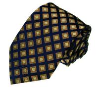 Lorenzo Cana - Blau braun Karo Marken Krawatte aus 100% Seide - Seidenkrawatte Schlips Binder kariert - 77156