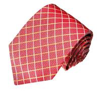 Lorenzo Cana - braun beige goldene Krawatte aus 100% Seide mit Karos - karierte Seidenkrawatte Schlips Binder - 77157