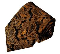Lorenzo Cana - Braun Schwarz Paisley Krawatte aus 100% Seide - Seidenkrawatte mit Paisley Schlips Binder - 77144