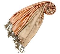 Lorenzo Cana Damen Pashmina Wendeschal 70% Seide 30% Viskose Schaltuch 70 cm x 190 cm zweifarbiger Schal Stola wendbar Doubleface 78424