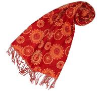 Lorenzo Cana - Damen Schal aus weicher Wolle aufwändiges Paisley Muster bunt mehrfarbig 32 cm x 153 cm Wollschal Wolltuch Damenschal Frauenschal 78669