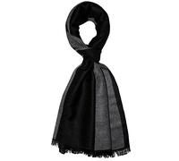 Lorenzo Cana - Eleganter jacquard gewebter Herrenschal Tuch Anthrazit Grau Schwarz Schaltuch gewebt 32 cm x 180 cm 9328011