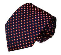 Lorenzo Cana - Exklusive Marken Seidenkrawatte - Schlips blau rot gold gepunktet Punkte - Krawatte aus 100% Seide - 36023