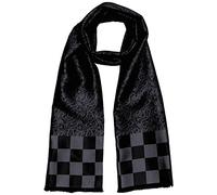 Lorenzo Cana Herren Schal aus 100% Seide aufwändig jacquard gewebt Damast Seidenschal Seidentuch Tuch 25 cm x 160 cm Schwarz 8921511