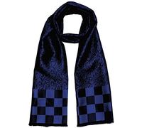 Lorenzo Cana Herren Schal aus 100% Seide aufwändig jacquard gewebter Damast Seidenschal Seidentuch Tuch blau 25 cm x 160 cm - 8921311