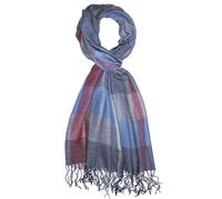 Lorenzo Cana Herren Schal Schaltuch 50% Kaschmir 50% Wolle Tuch Herrenschal Herrentuch Blau Weiss Rot 7863311