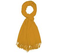 Lorenzo Cana Herren Schal Schaltuch aus 50% Kaschmir und 50% Wolle Freizeittuch Uni Gelb Schal Maenner Tuch einfarbig 7837911