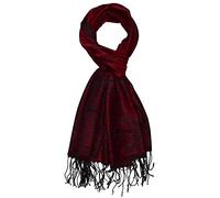 Lorenzo Cana Herrenschal Schaltuch jacquardgewebt Paisleymuster 70 cm x 180 cm Tuch Naturfaser Dunkelrot Schwarz 9331811