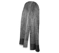 Lorenzo Cana - Herrenschal Seide - Kaschmir - Schal 50% Kaschmir 50% Seide jacquard gewebt Grau Schwarz 35 cm x 160 cm Schal Karomuster Kaschmirschal Seidenschal 7872711