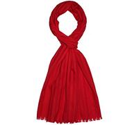 Lorenzo Cana Herrnschal aus feinster Baumwolle mit Seide aufwändig jacquard gewebte dezente Web Streifen Naturfaser Schaltuch Tuch rot 55 cm x 180 cm - 8922911