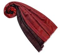 Lorenzo Cana Luxus Damen Schal Wendeschal Schaltuch 100% Kaschmir Kaschmirschal Kaschmirtuch Damenschal Gewebt Zweifarbig, Schwarz-rot, 70 x 200 cm
