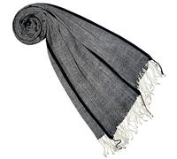 Lorenzo Cana Luxus Pashmina Damen Schal Grau Schaltuch 50% Kaschmir 50% Wolle vom Merinolamm Wolle Kaschmirschal Gewebter Damenschal Frauenschal 7847477