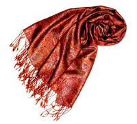 Lorenzo Cana Pashmina Damenschal Schaltuch jacquard gewebt aus 100% Seide 70 cm x 190 cm Paisleymuster Seidenschal Seidentuch Seidenpashmina in harmonischen Farben 78087
